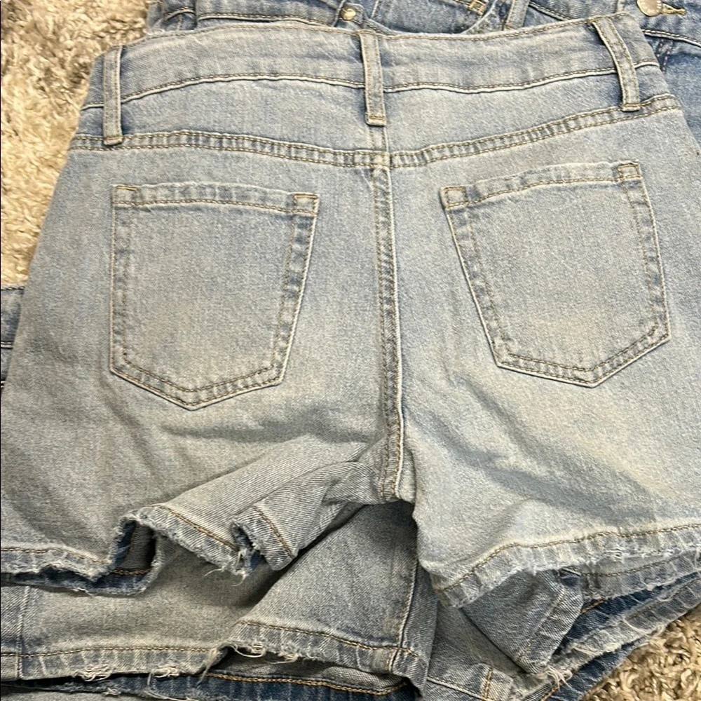 art class Blue Distressed Denim Shorts